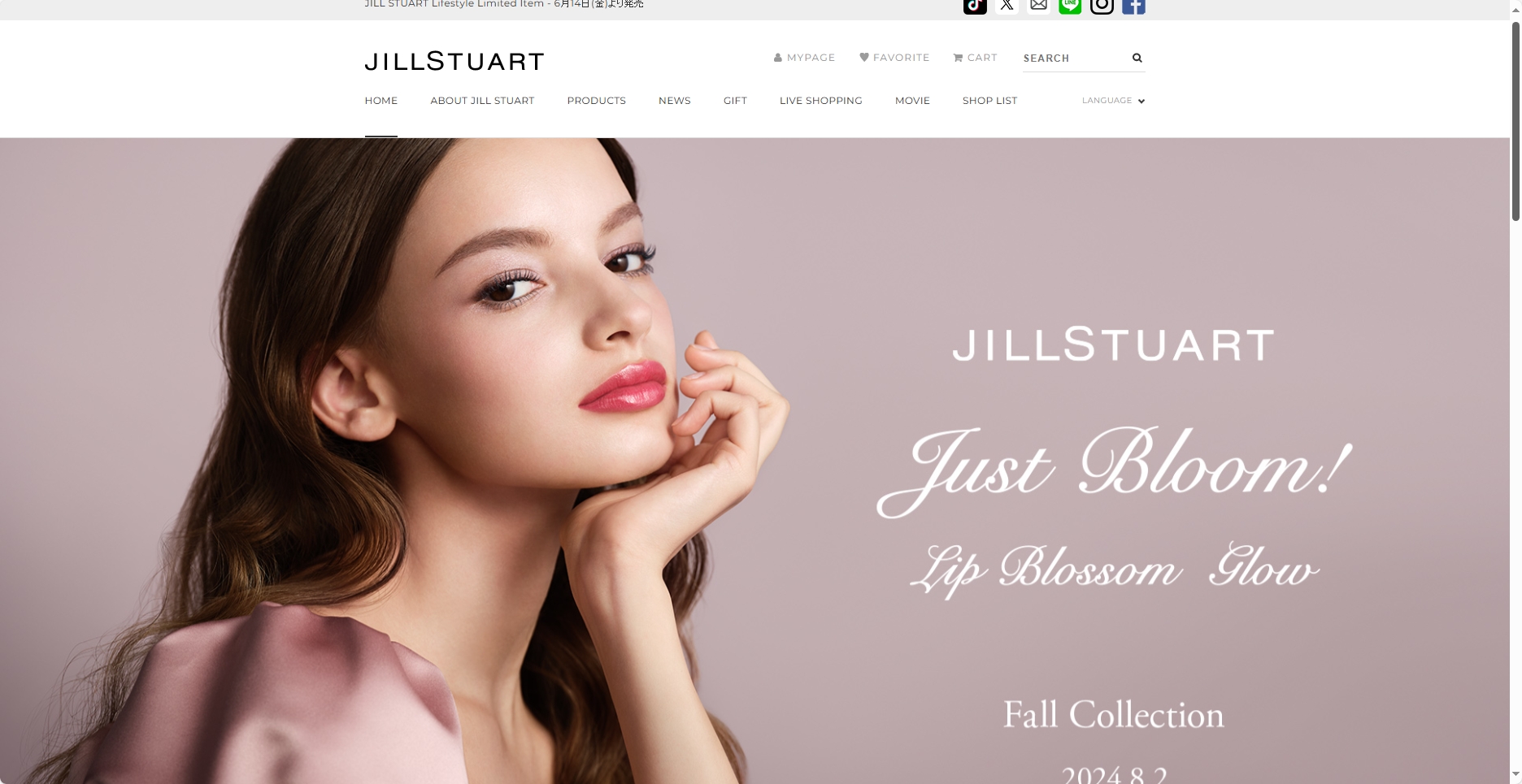 日淘网站分享|第82弹 JILL STUART Beauty日本官网 与日本kose合作研发的高颜值少女风化妆品品牌~